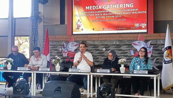 KPU Bitung Gelar Media Gatering Bersama Awak Media